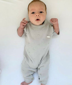 Short Sleeve Cotton Knit Romper