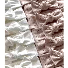 Load image into Gallery viewer, Broderie Anglaise Bow Headband
