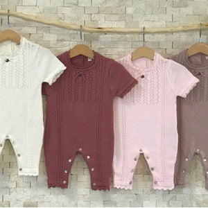 Short Sleeve Knit Romper