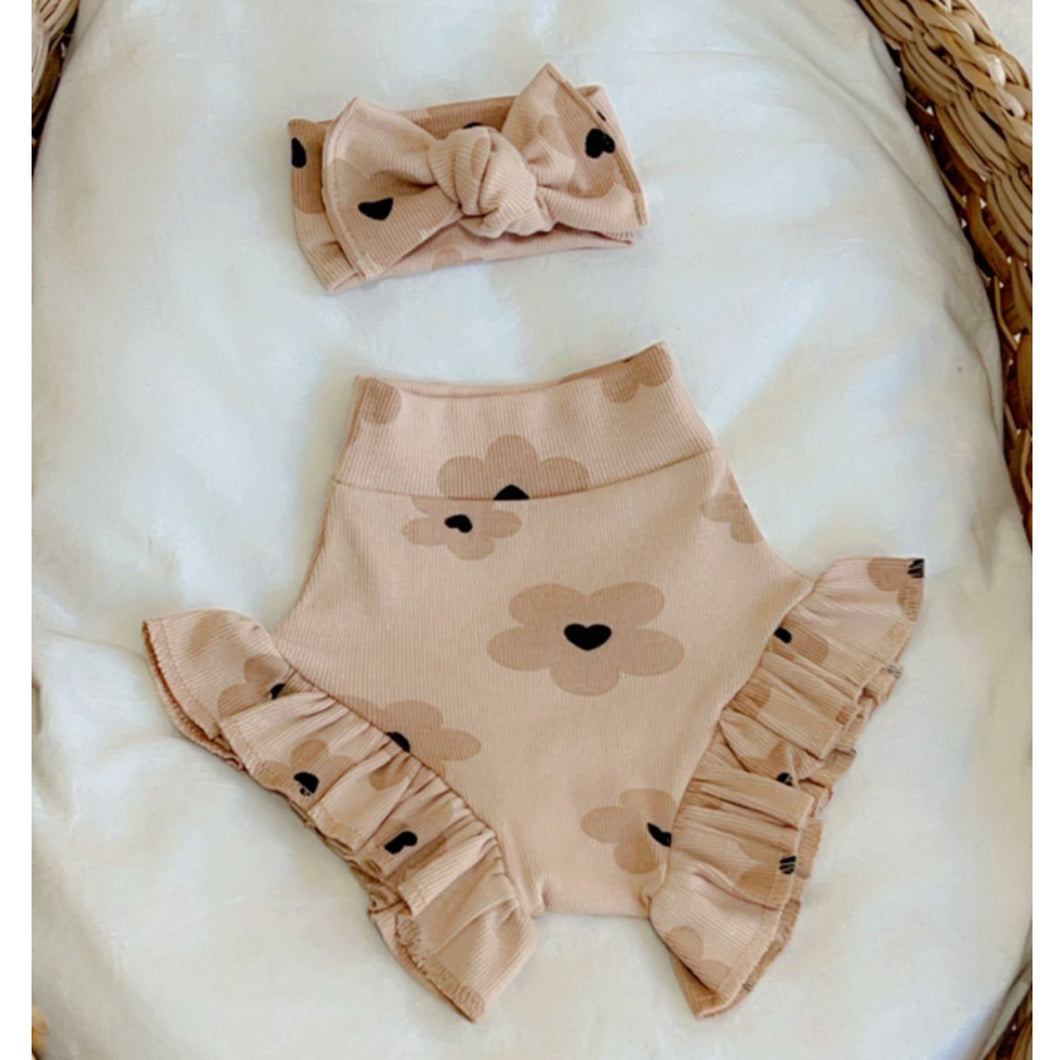 Handmade Ribbed Floral Bummies | Hearts