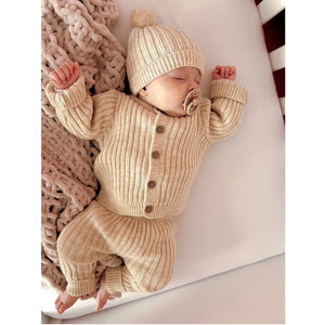 Baby 3 Piece Knit Set | Beige