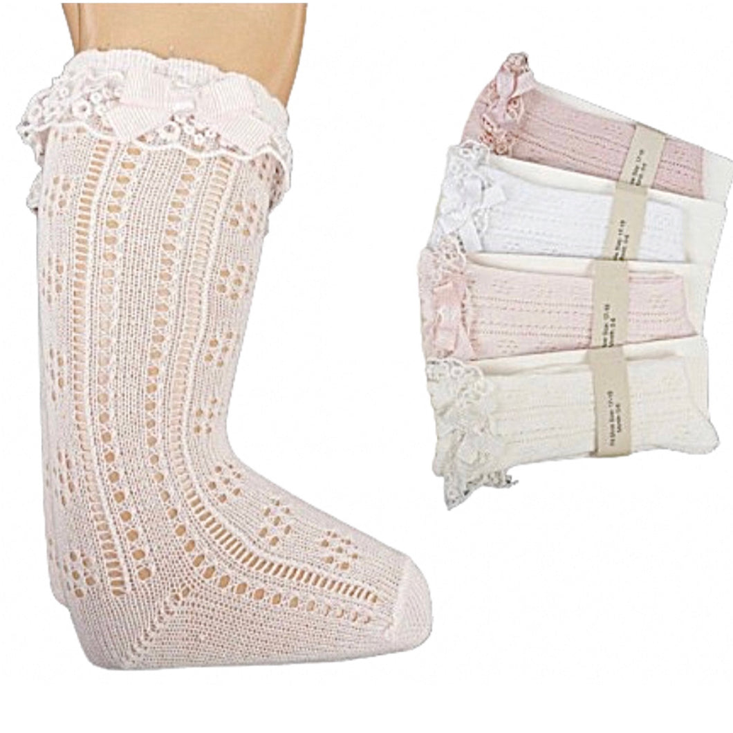 Baby Girls Bow Knee High Socks