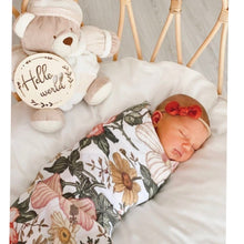 Load image into Gallery viewer, Vintage Rose Large Cotton Swaddle Muslin
