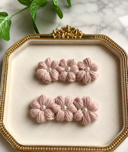 Load image into Gallery viewer, Daisy Pearl Crochet Hair Clip | More Colours
