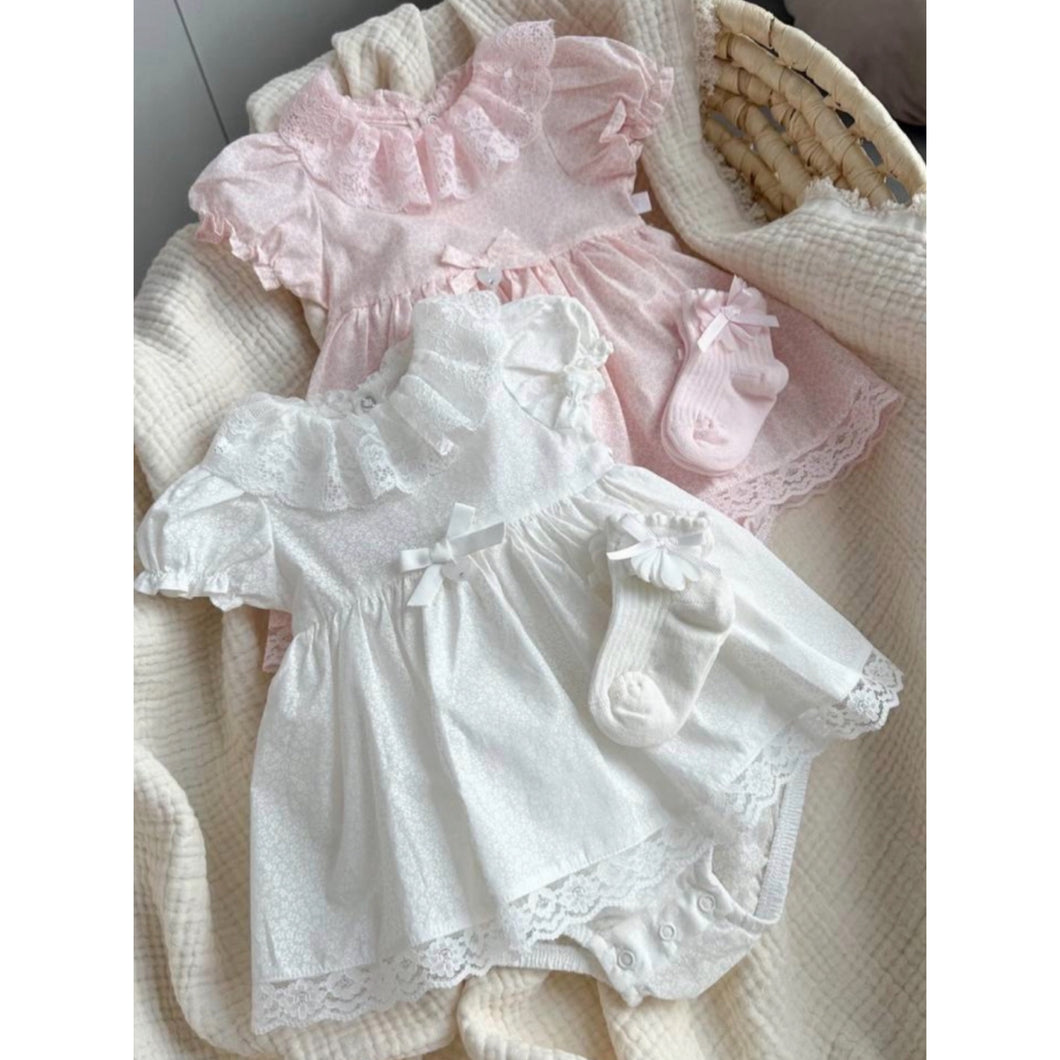 Pink Baby Girls Romper Dress