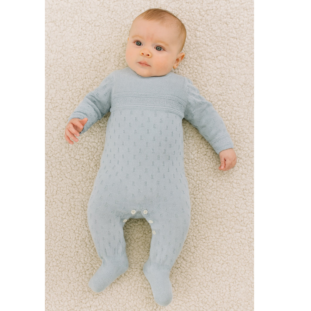 Unisex Knitted Baby Onesie | Mint
