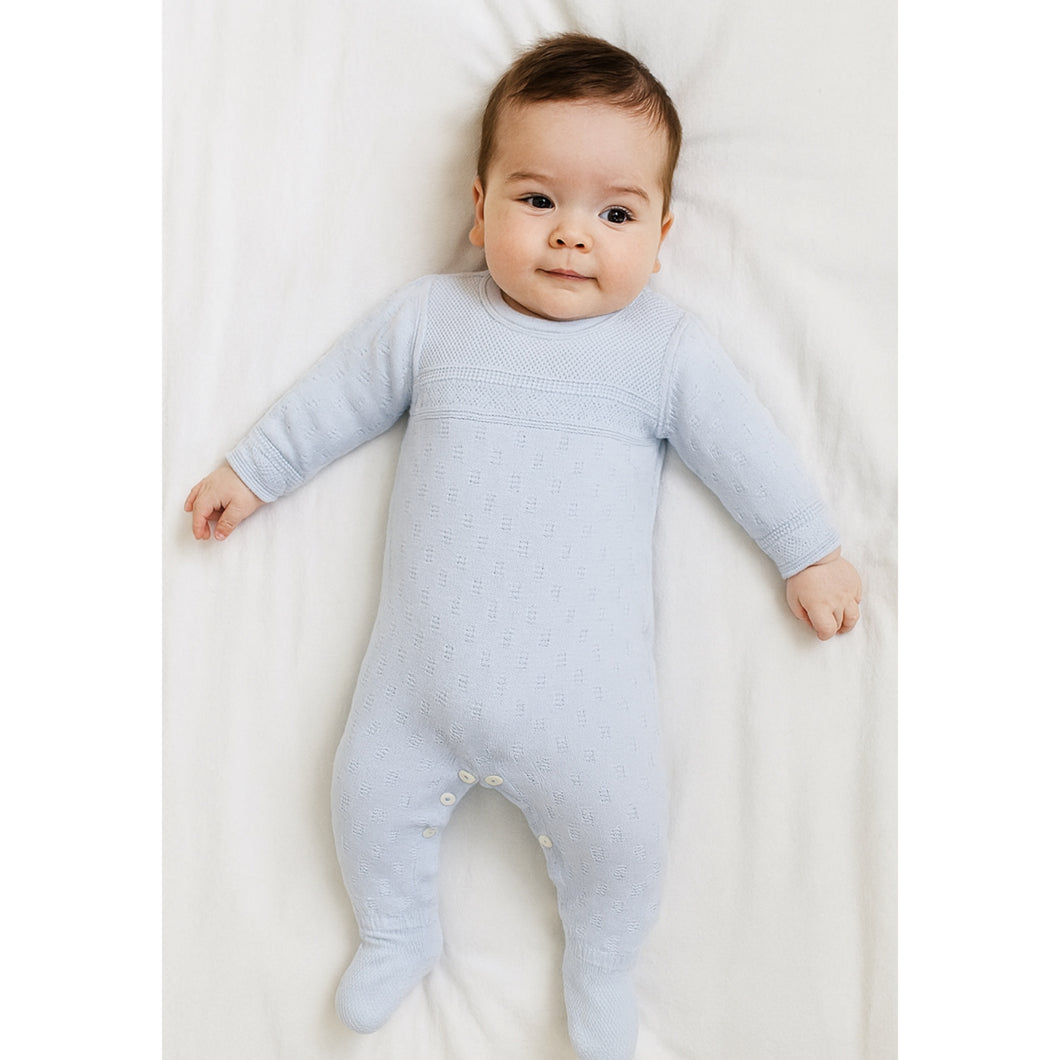 Knitted Baby Onesie | Blue