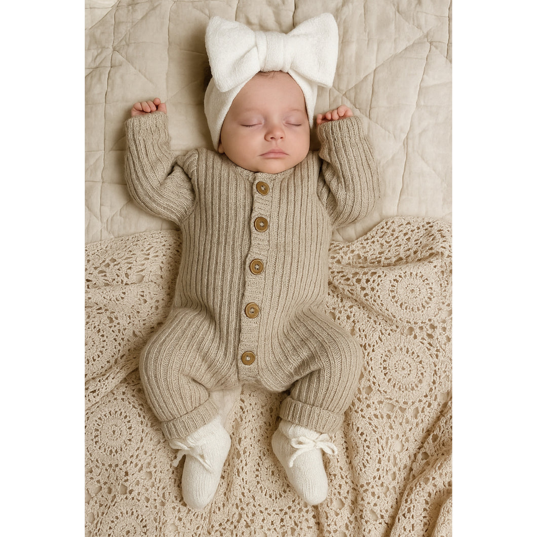 Unisex Knitted Baby Romper