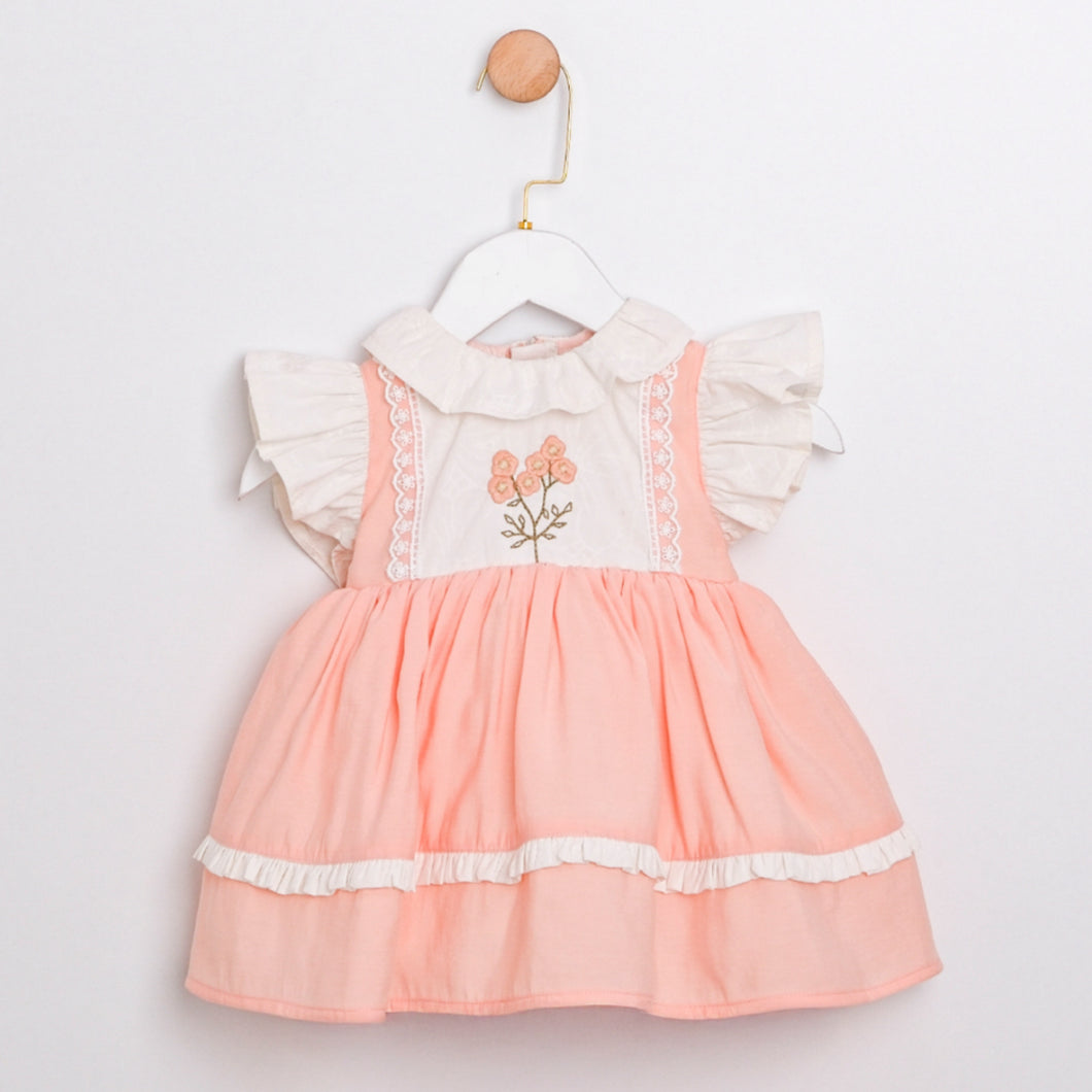 Floral Appliqué Baby Dress