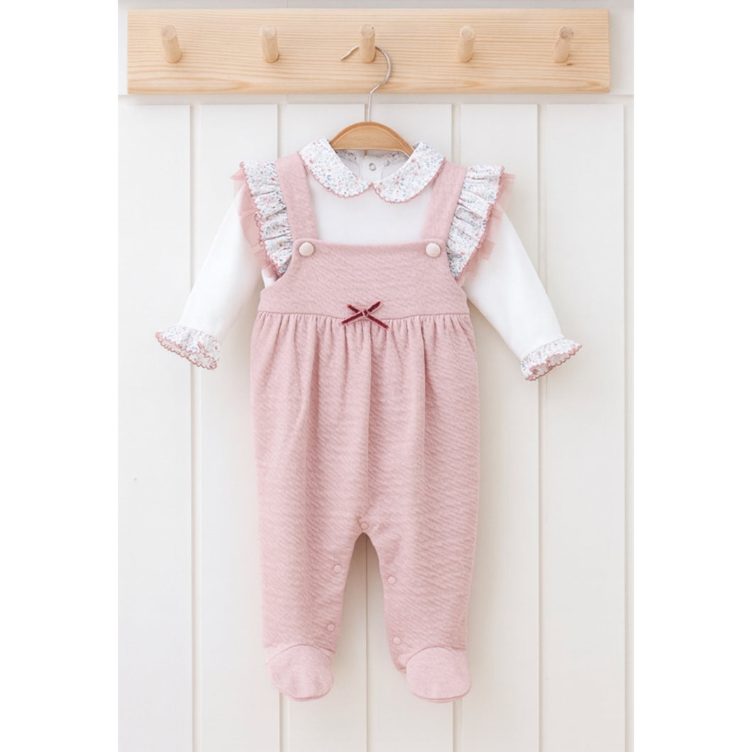 Dusky Pink 2-Piece Dungaree Set