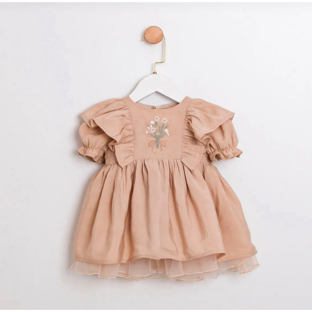 Dark Beige Party Dress