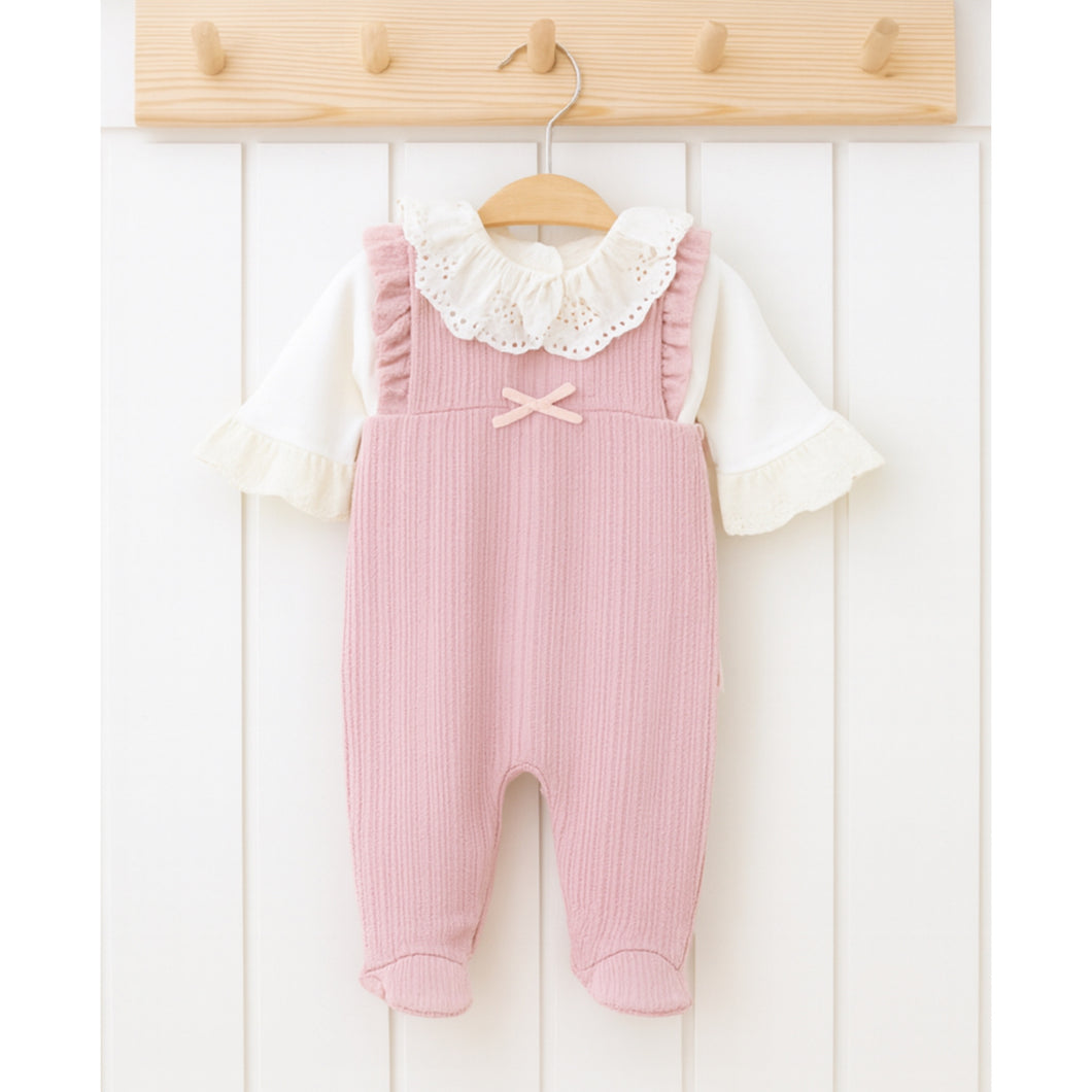 Pink Dungarees and Top Set