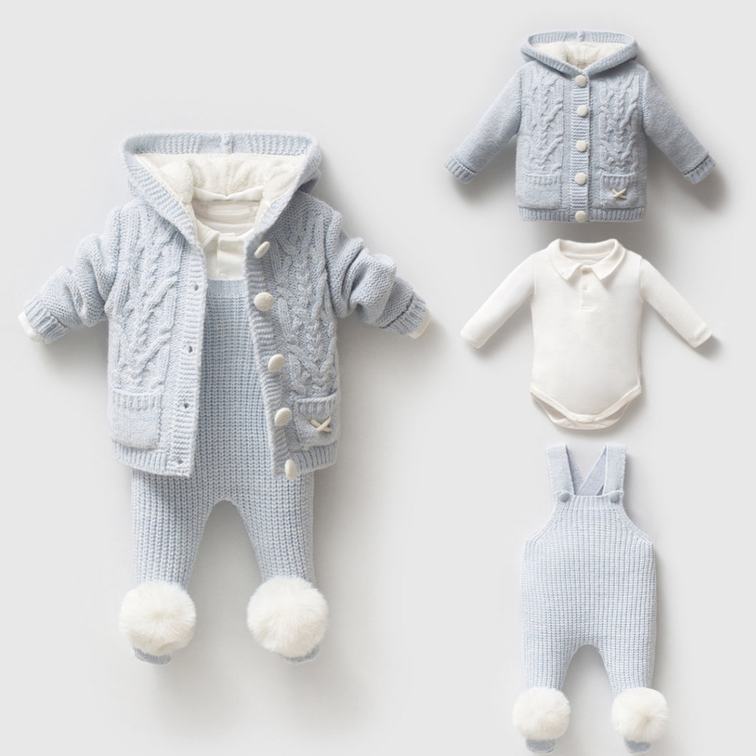 Baby Luxury Knit Set | Blue