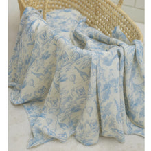 Load image into Gallery viewer, Toile de Jouy Safari Baby Boys Muslin Blanket
