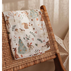 Organic Muslin Baby Blanket | Christmas