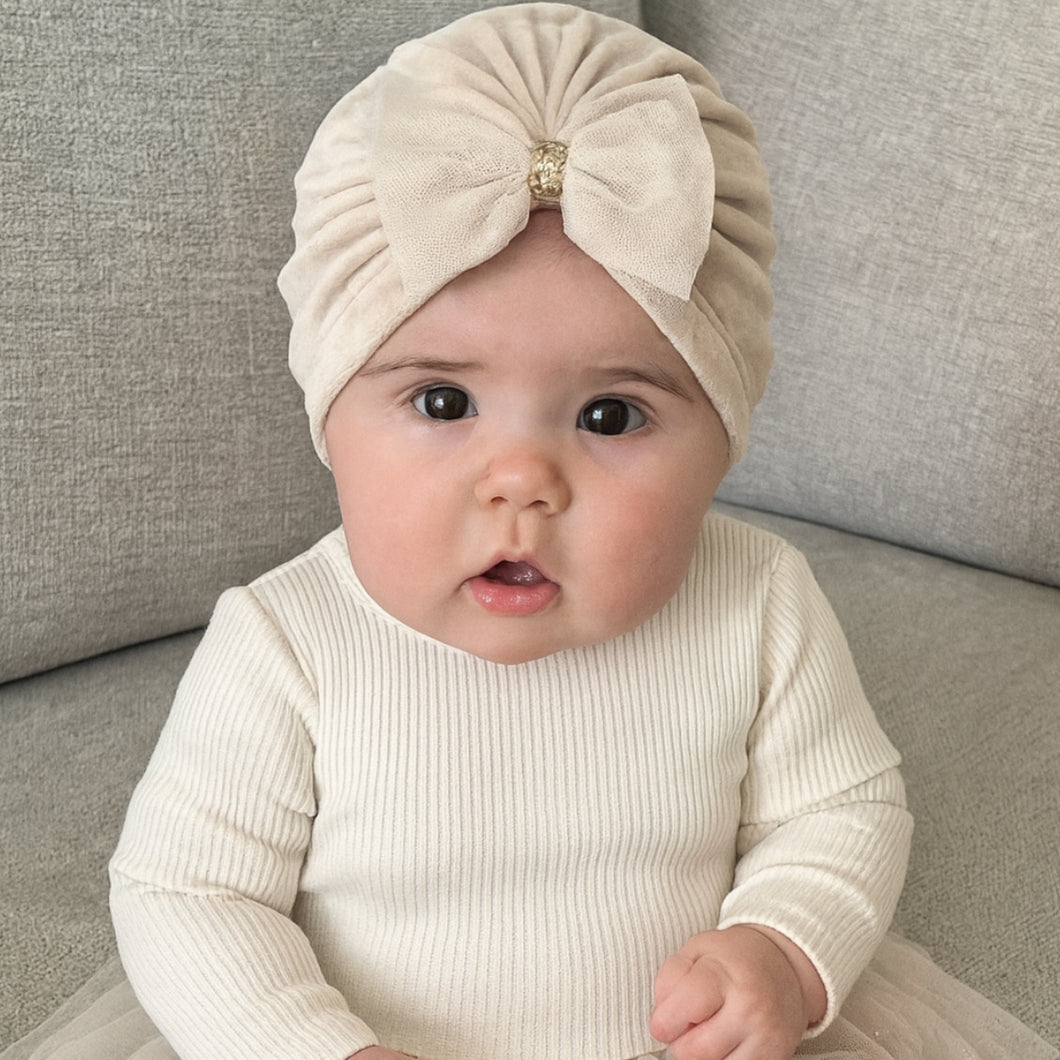 Baby Girls Velvet Bow Turban