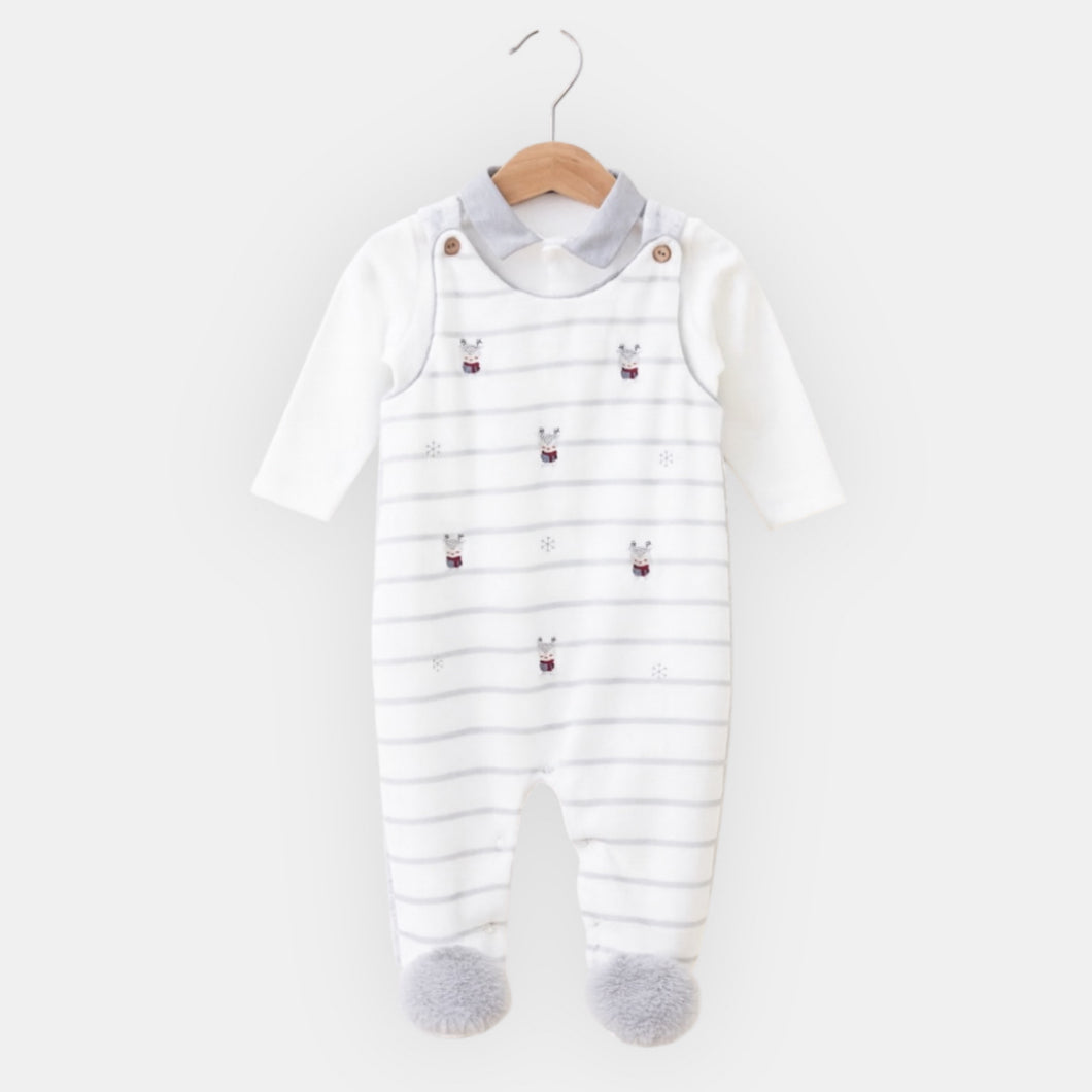 Reindeer Baby 2 Piece Dungarees Set