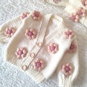 Pre Order Handmade Cardigan | Flower