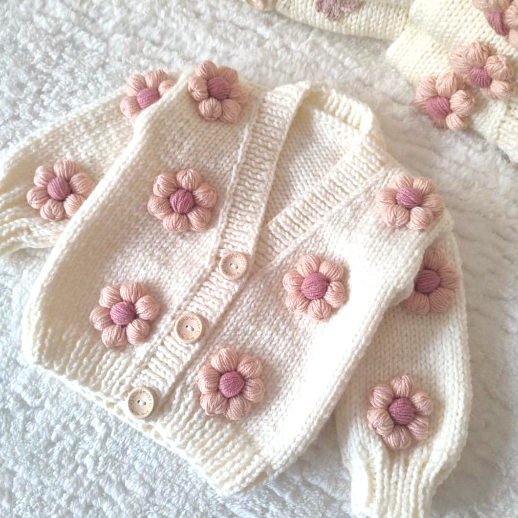 Pre Order Handmade Cardigan | Flower