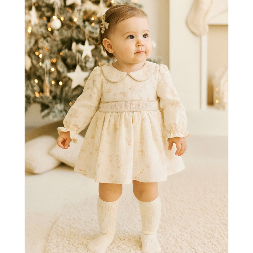 Floral Print Smocked Dress