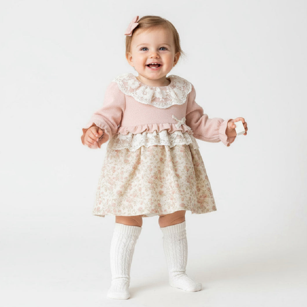 Floral Girls Dress | Pink