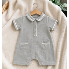Load image into Gallery viewer, Baby Boys Muslin Romper | More Colours
