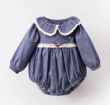 Load image into Gallery viewer, Vintage Blue Romper
