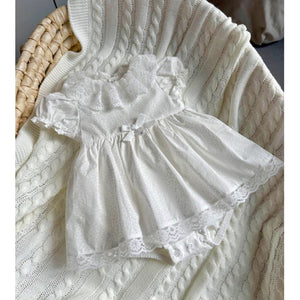 White Baby Girls Romper Dress