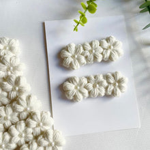 Load image into Gallery viewer, Daisy Pearl Crochet Hair Clip | More Colours
