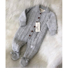 Load image into Gallery viewer, Knit Fleece Lined Pram Suit
